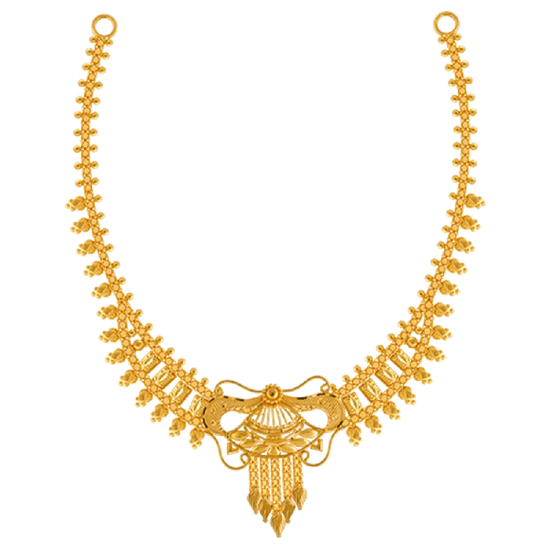 Elegant Diamond Necklaces-22k Yellow Gold Necklace