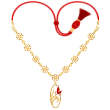 Elegant Pearl Necklaces-14k Bird Themed Gold Necklace Design For You