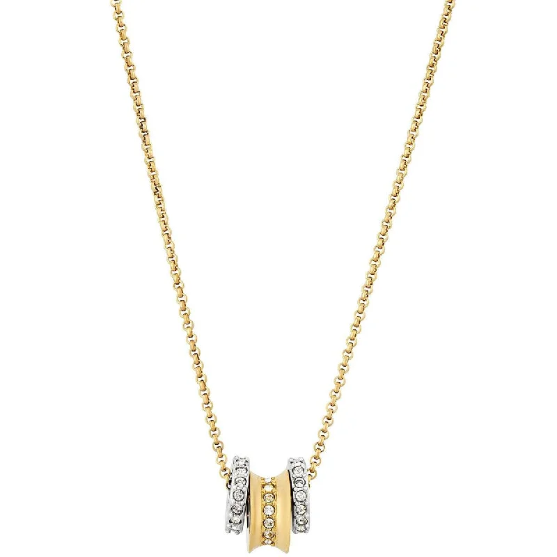 Custom Long Necklaces-Swarovski Women's Necklace - Corah Yellow Gold and Rhodium-Plated Crystal | 5111960