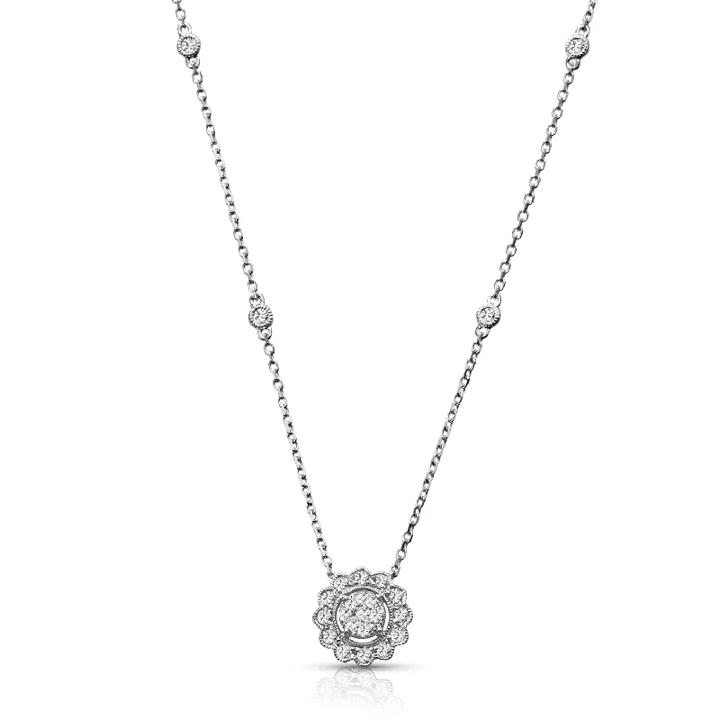 Stylish Pendant Necklaces-14k Chain Diamond Necklace