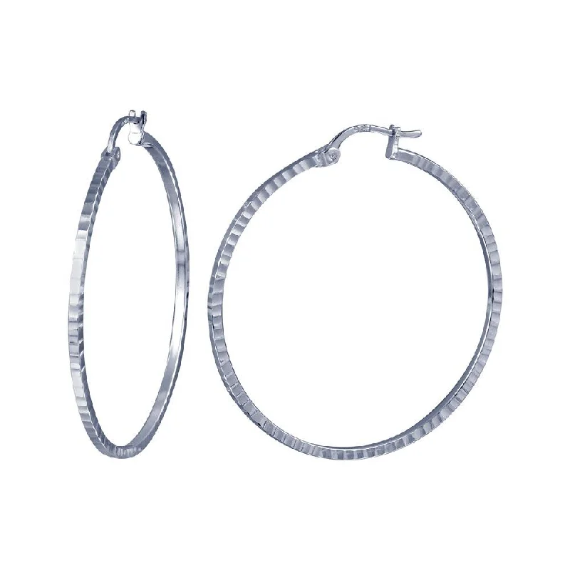 Beautiful Pearl Drop Earrings-Silver 925 Round Hoop DC Earring Hoop 1.5mm - HP03-1.5