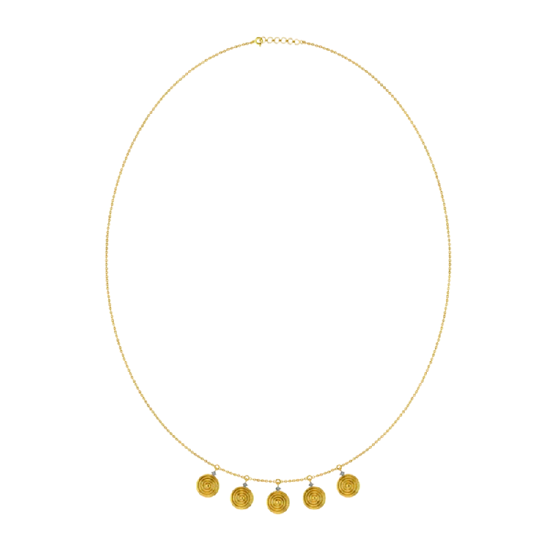 Romantic Gold Necklaces-18k Sleek Diamond Gold Necklace