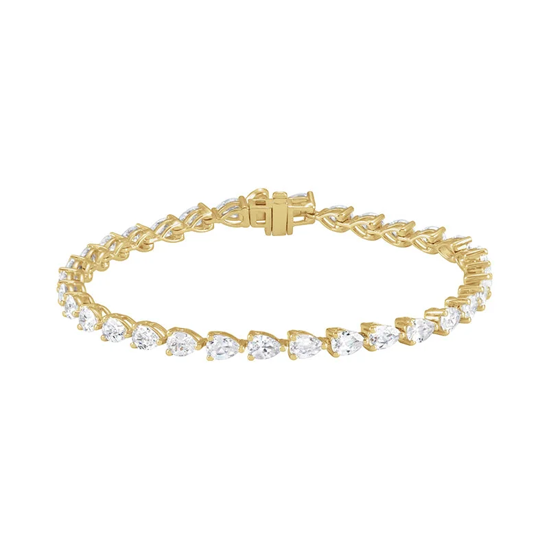 High-Quality Gold Bracelets-14K Yellow Gold 6 1/2 CTW Lab-Grown Diamond Line 7" Bracelet