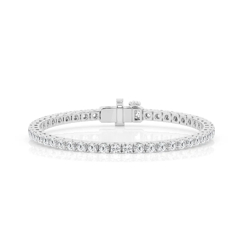 Designer Cuff Bracelets-3.00 cttw  Tennis Bracelet with Round Lab Diamond by Mercury Rings