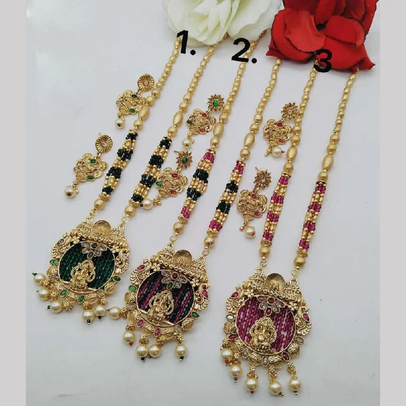 Layered Necklaces for Women-FS Collection Gold Plated Long Necklace Set (1 Piece Only Assorted Design)