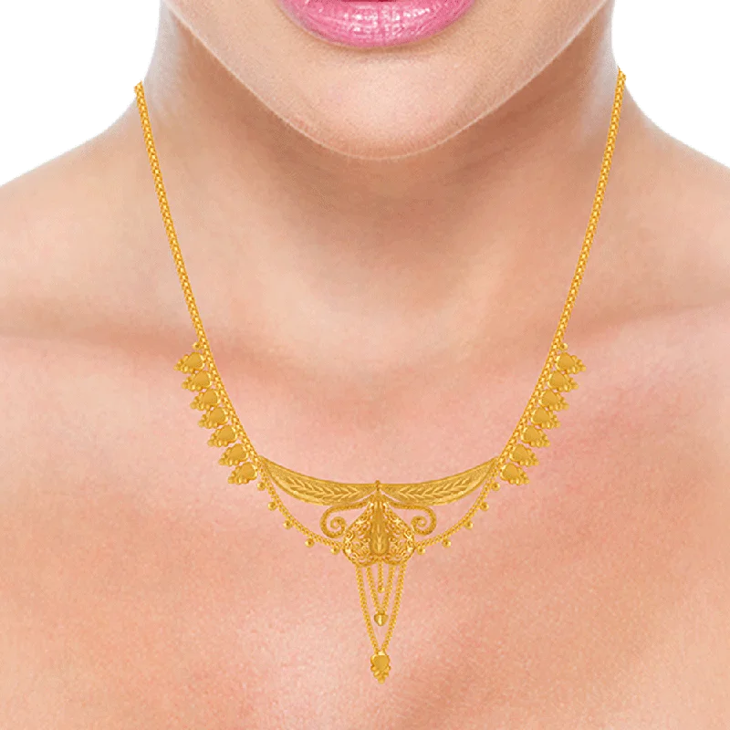 Bold Gold Necklaces-22k Yellow Gold Necklace