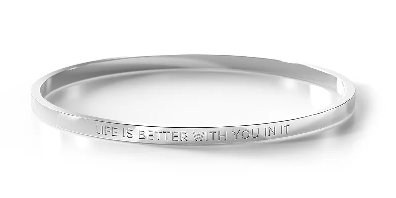 Fashionable Bridal Bangles-Life Is Better With You In It - Kids/Teen