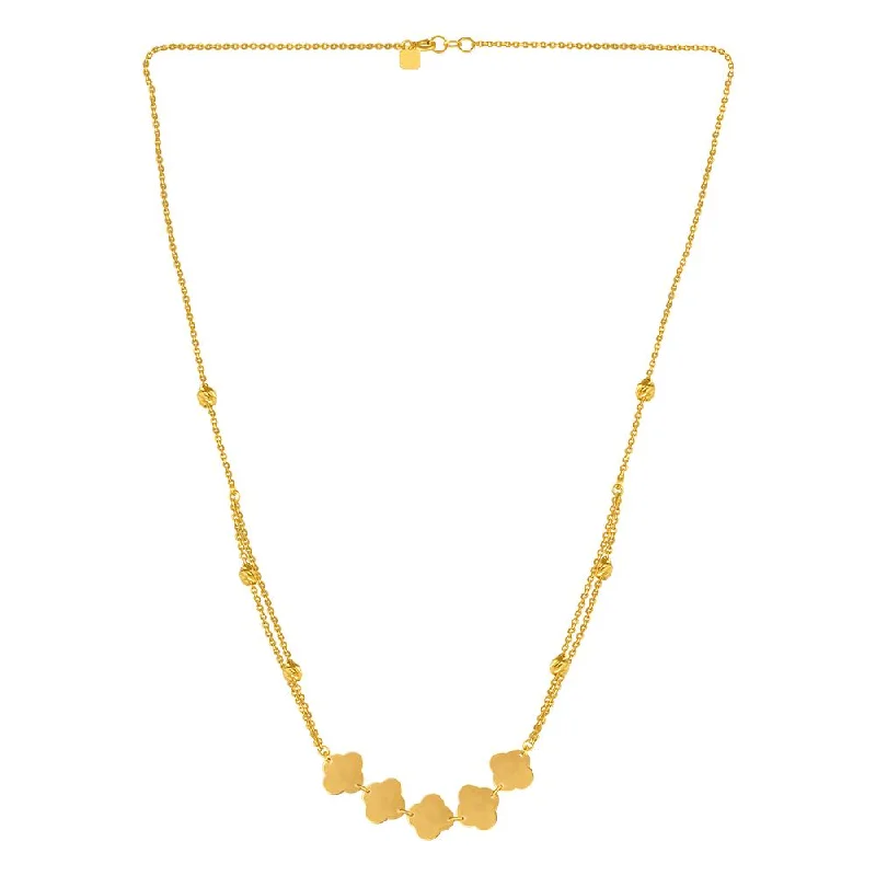 Trendy Chain Necklaces-22k Gold Necklace With Cloud-inspired Motifs