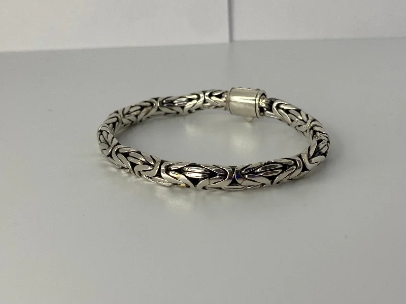 Beautiful Leather Bracelets-Braided Silver Bracelet