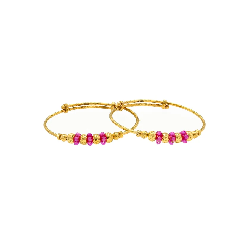 Stunning Gold Bangles-22K Gold Baby Bangles