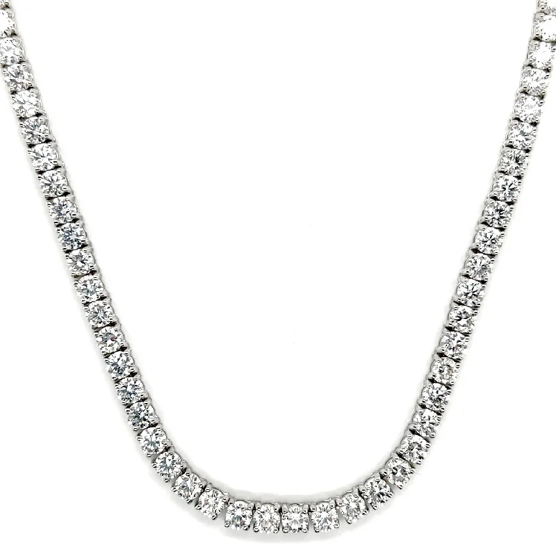 Designer Gemstone Necklaces-25 Pointer Diamond Tennis Necklace