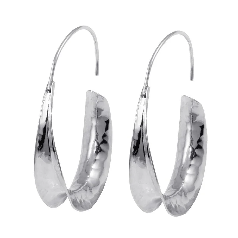 Hoop Earrings for Women-925 Sterling Silver Dangling Hook Earrings - TRE00012