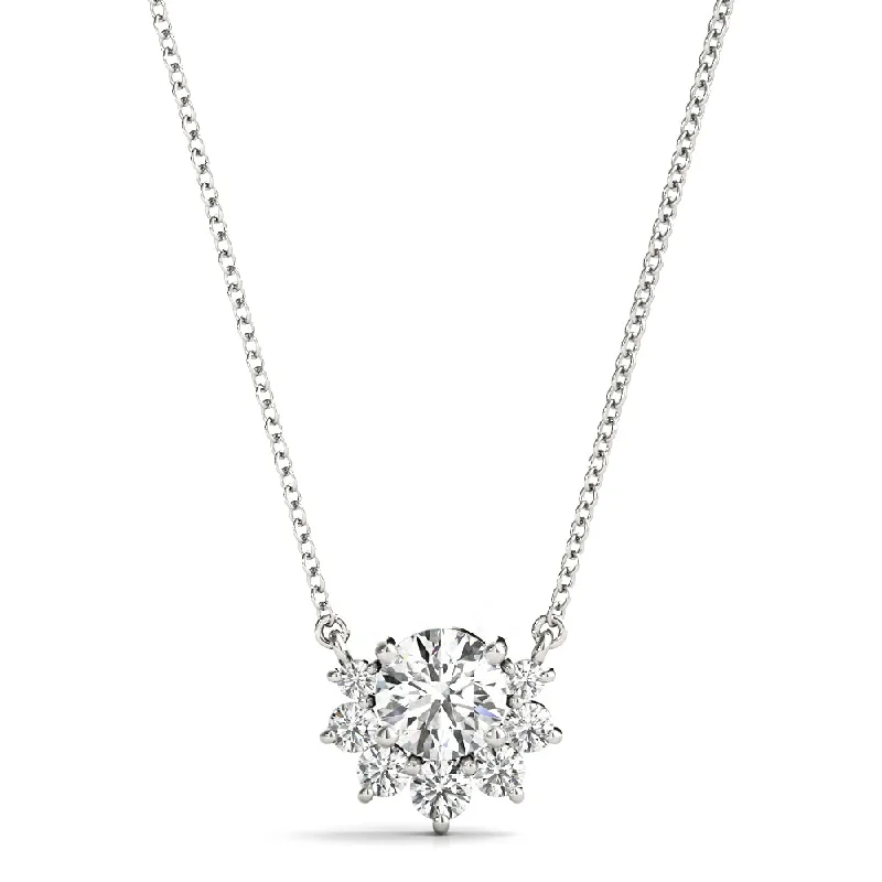 Statement Crystal Necklaces-14K Diamond Necklace / Pendant