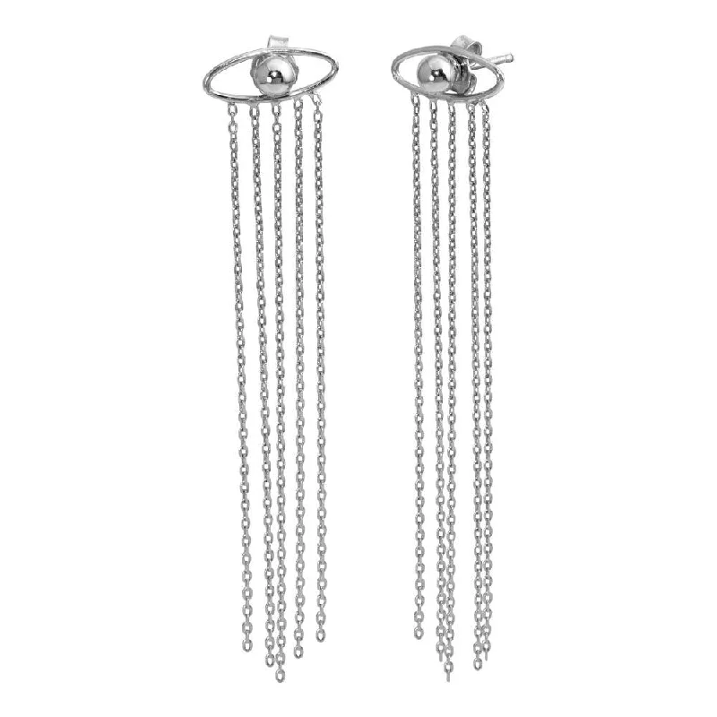 Gold Dangle Earrings-Rhodium Plated 925 Sterling Silver Crying Eyes Stud Earrings - SOE00018