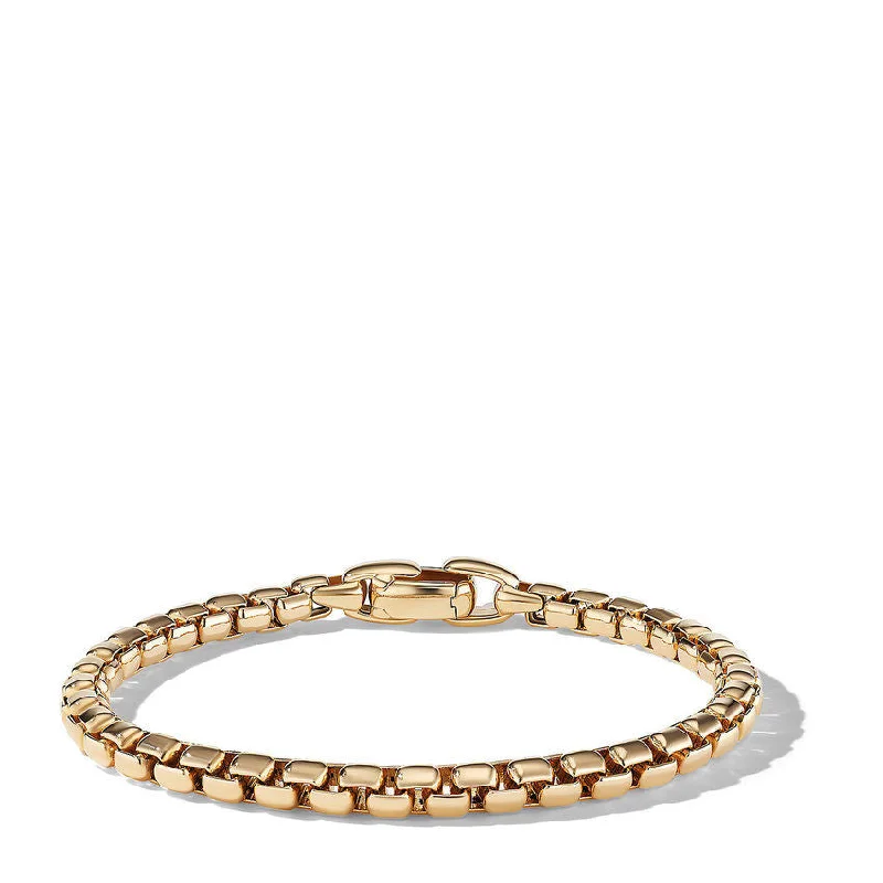 High-End Gemstone Bracelets-DY Box Chain Bracelet in 18K Yellow Gold, 5MM