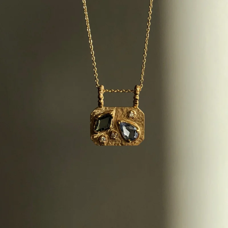 Custom Gold Necklaces-Medley Pendant No. 7 Necklace (Octagon), Solid Gold | ONE-OF-A-KIND