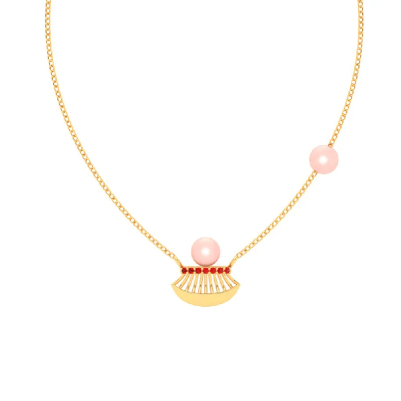 Chunky Statement Necklaces-18k Gold And Pearl Necklace From Online Exclusive Collection