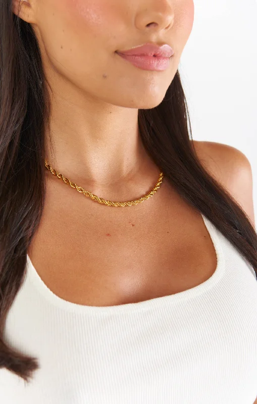 Beautiful Silver Necklace Chains-OMA The Label The Caroline Chain Necklace ~ Gold