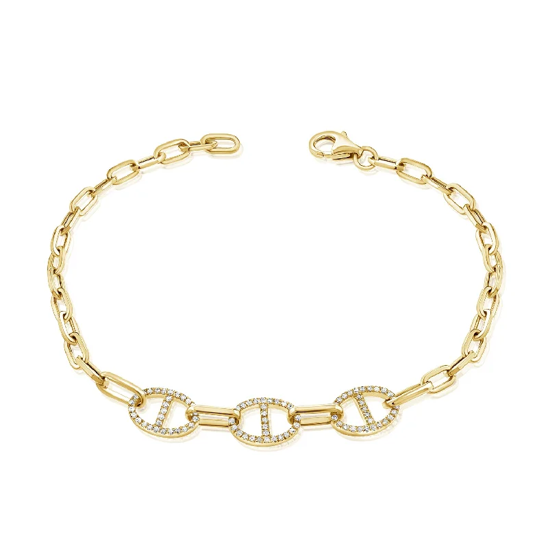 Stylish Adjustable Gemstone Bracelets-OKGs Collection Diamond Link Bracelet