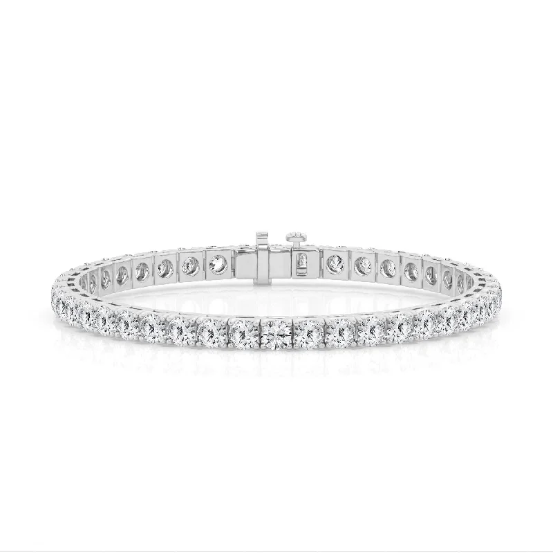 Custom Diamond Tennis Bracelets-14.00 cttw  Tennis Bracelet with Round Lab Diamond by Mercury Rings