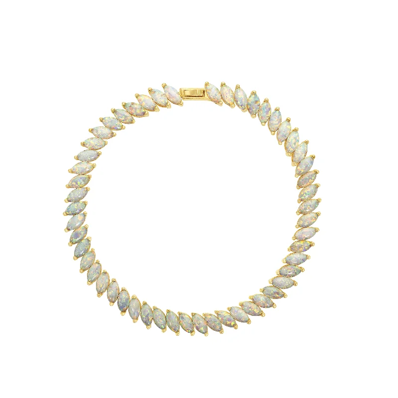 Vintage Style Bracelets-Opal Fiare Tennis Bracelet