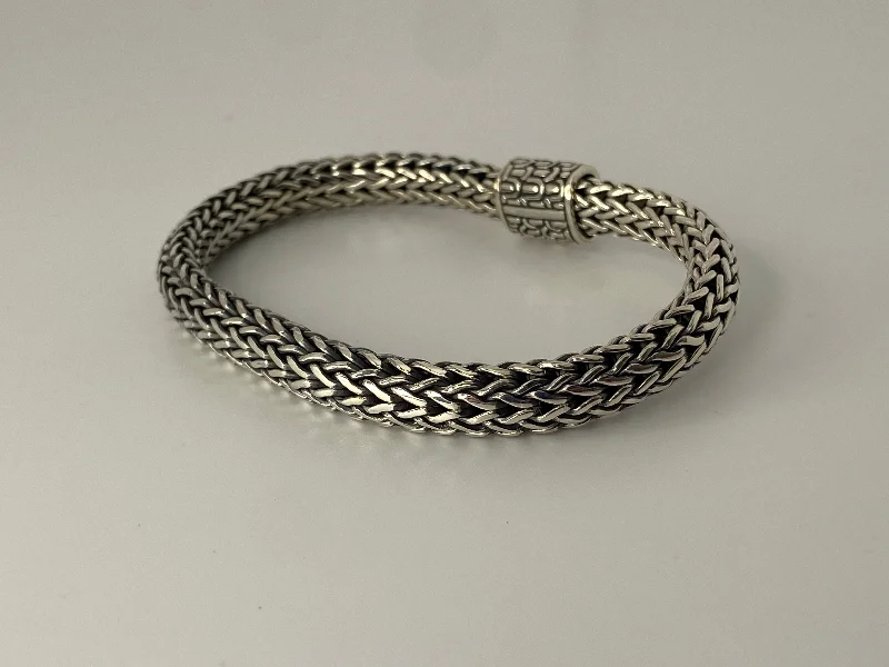 Handmade Silver Bracelets-Braided Silver Bracelet