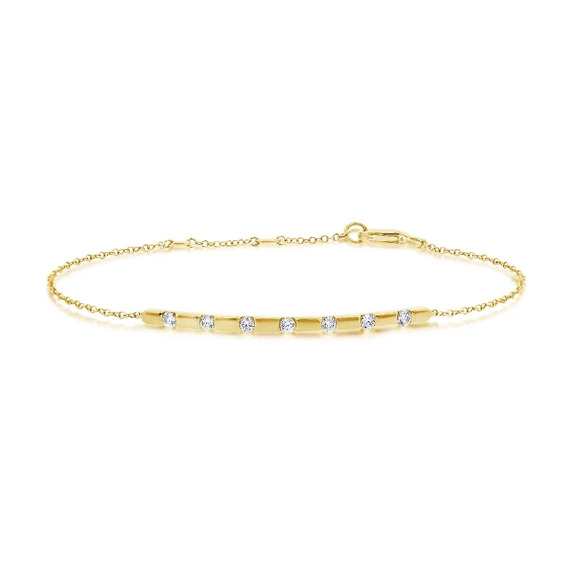 High-End Charm Bracelets-Unique Diamond Chain Bracelet