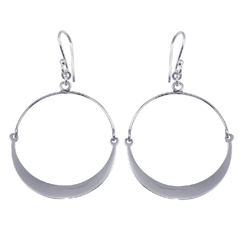 Affordable Silver Earrings-925 Sterling Silver Dangling Bendable Dangling Earrings - TRE00017