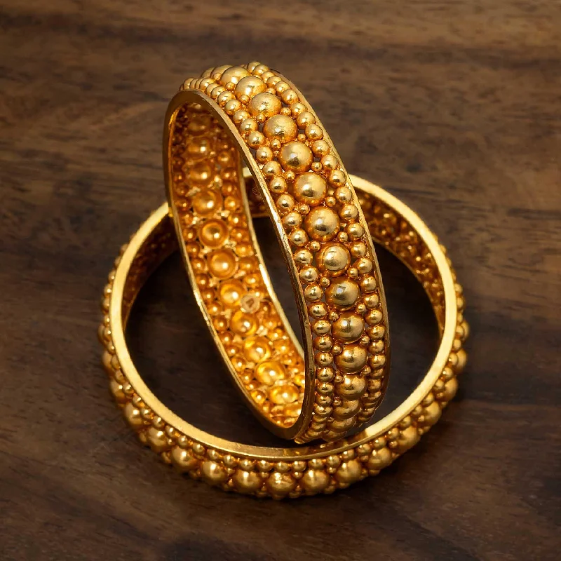 Modern Gold Wedding Bangles-Sreshta Bangle PGGRBSR4-024