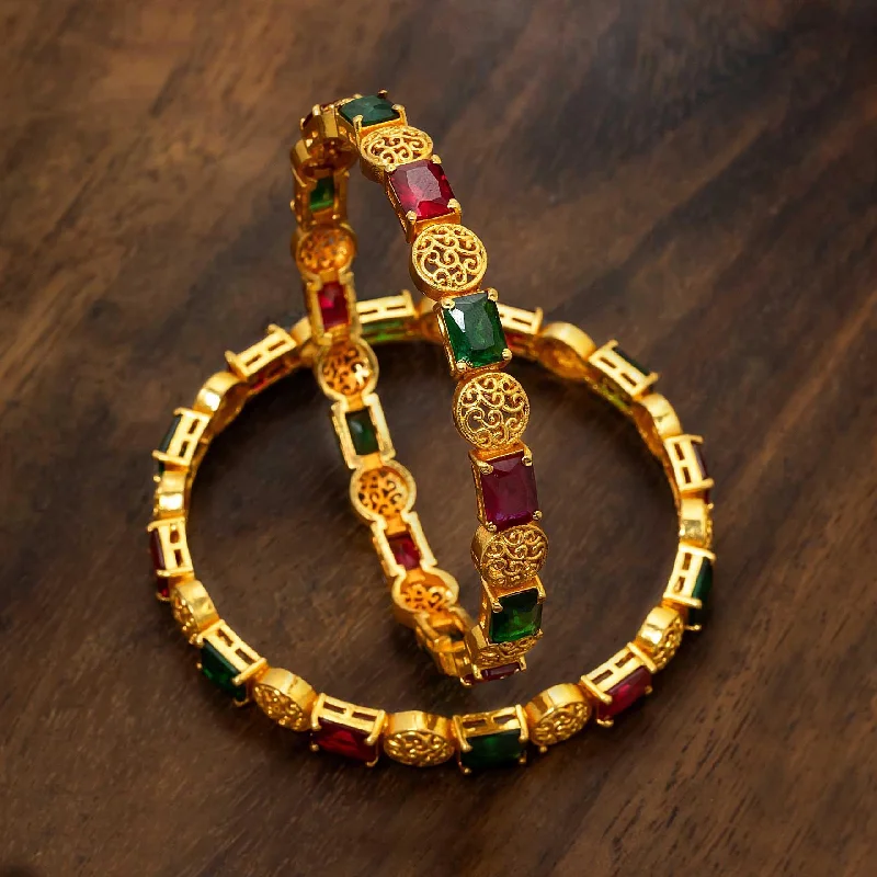 Designer Wedding Bangle Sets-Sreshta Bangle PSGRBSR1RG-27-023