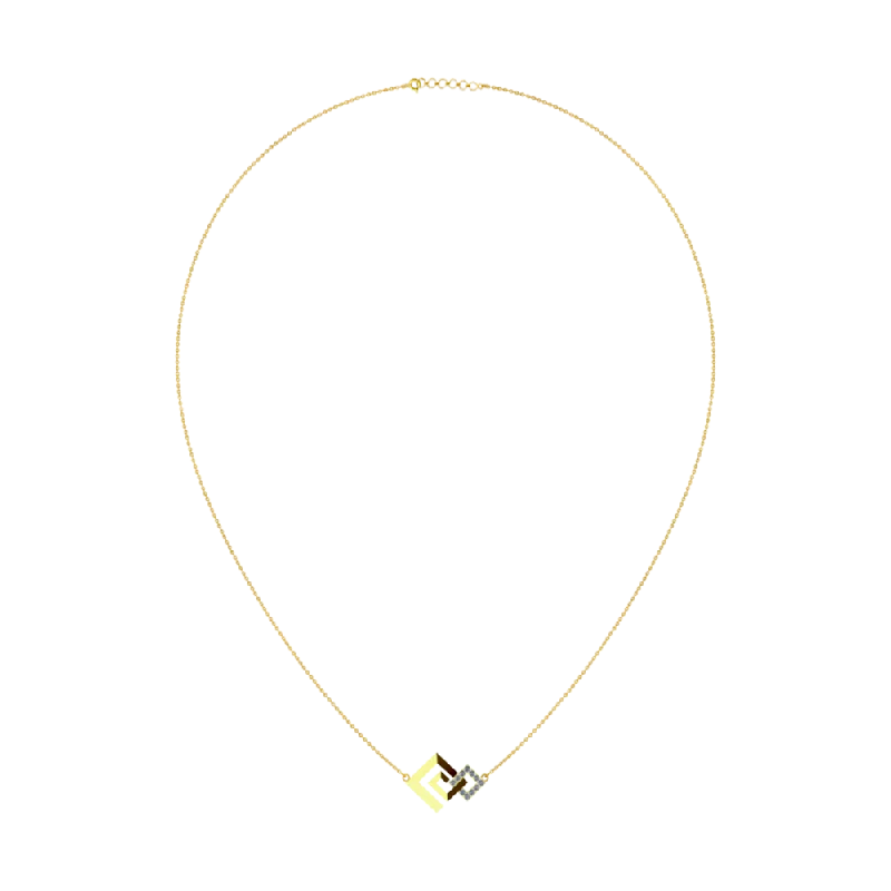 Custom Diamond Necklaces-18 Karat Gold And Diamond Necklace