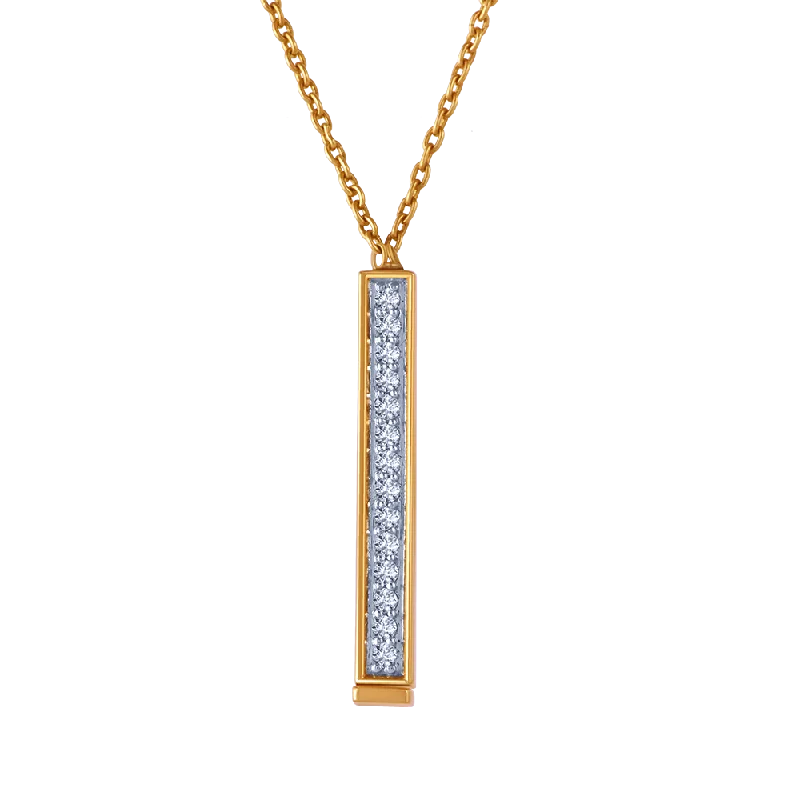 Elegant Gold Necklaces-18k Modish Dainty Diamond Necklace