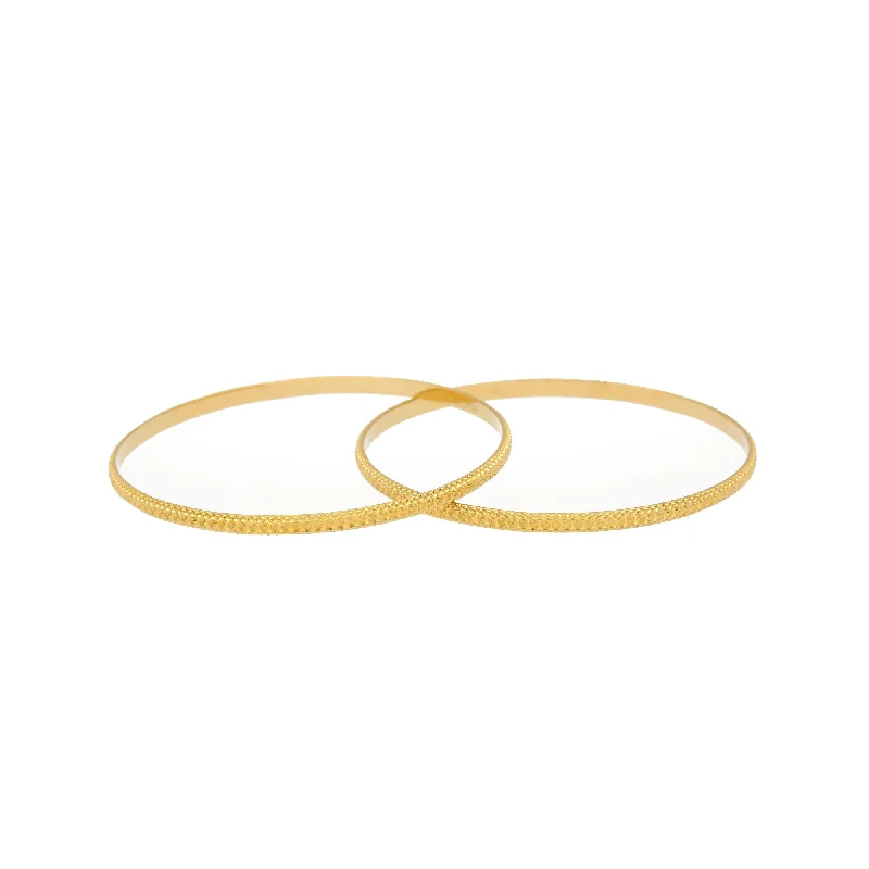 Unique Gold Bangles-22K Gold Bangles Set of Two, 22.4gm