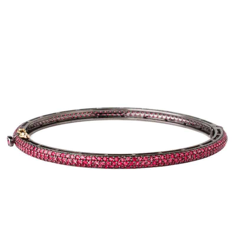 Vintage Wedding Bangles-Ruby Bangle 3-Row